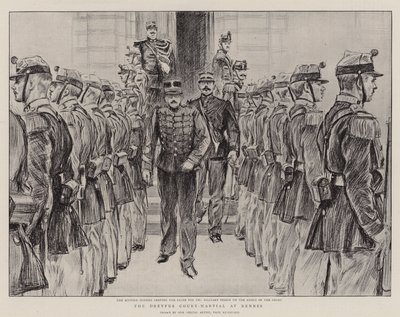 Dreyfus-krigsretten i Rennes af Charles Paul Renouard